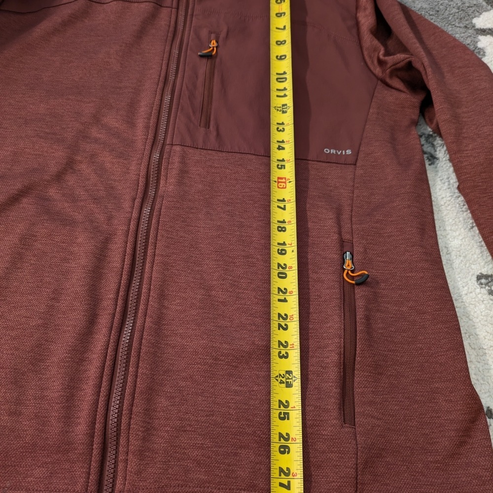 ORVIS Brown Red Johnson Fork Fleece Jacket Full Zip Men's Size‎ Large - Picture 5 of 6